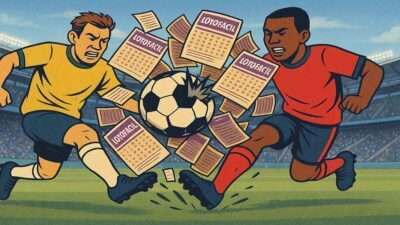 Bola dividida na Lotofácil.