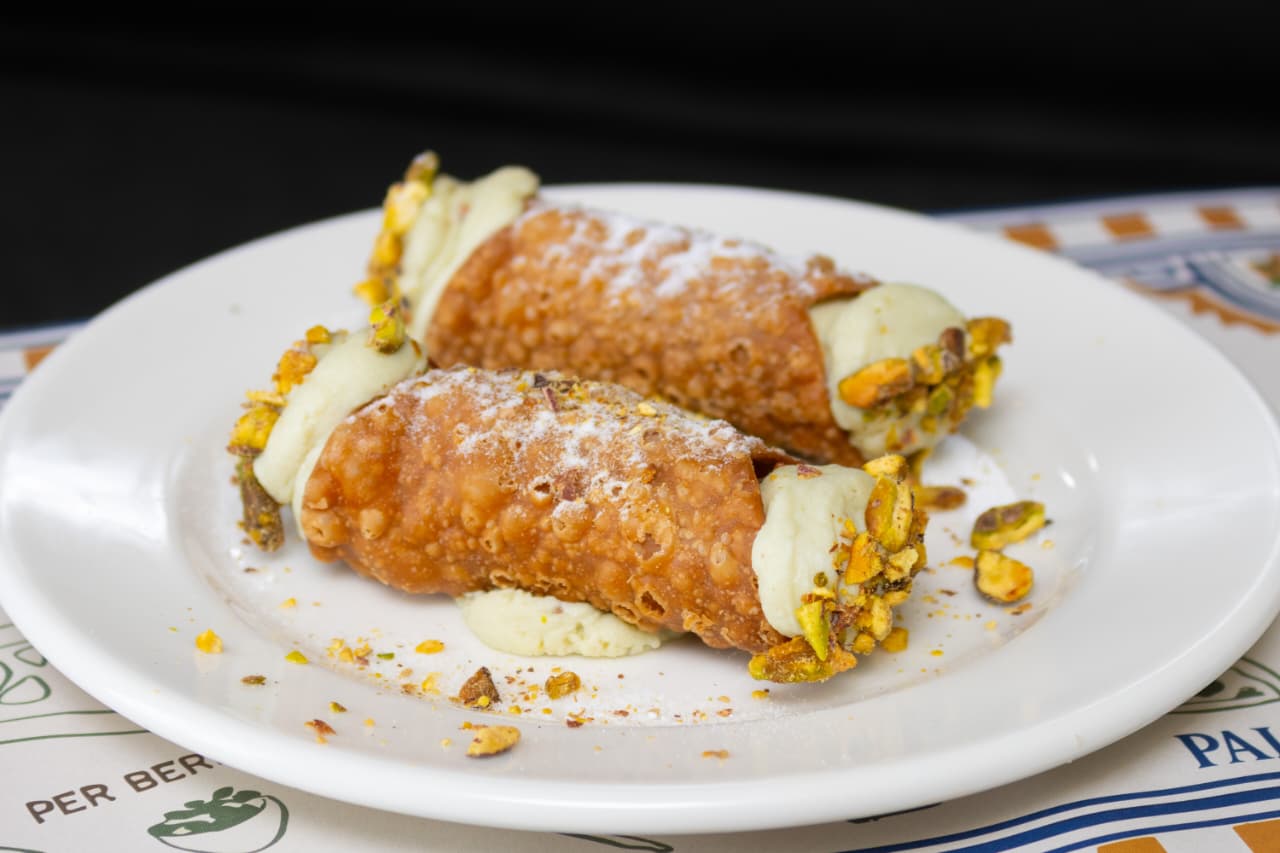 Cannolo de pistache do Palermo