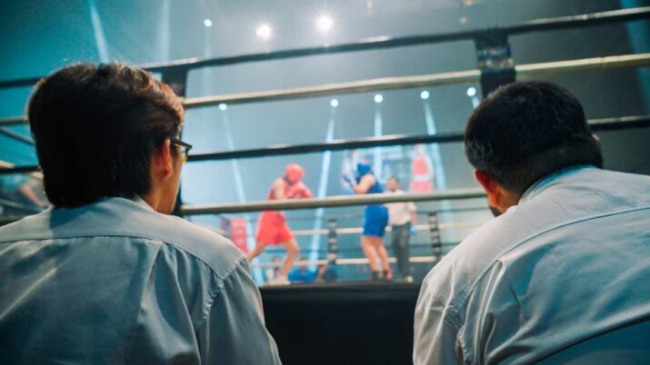 Ringue de luta boxe entre investimentos renda fixa renda variável investidores disputa