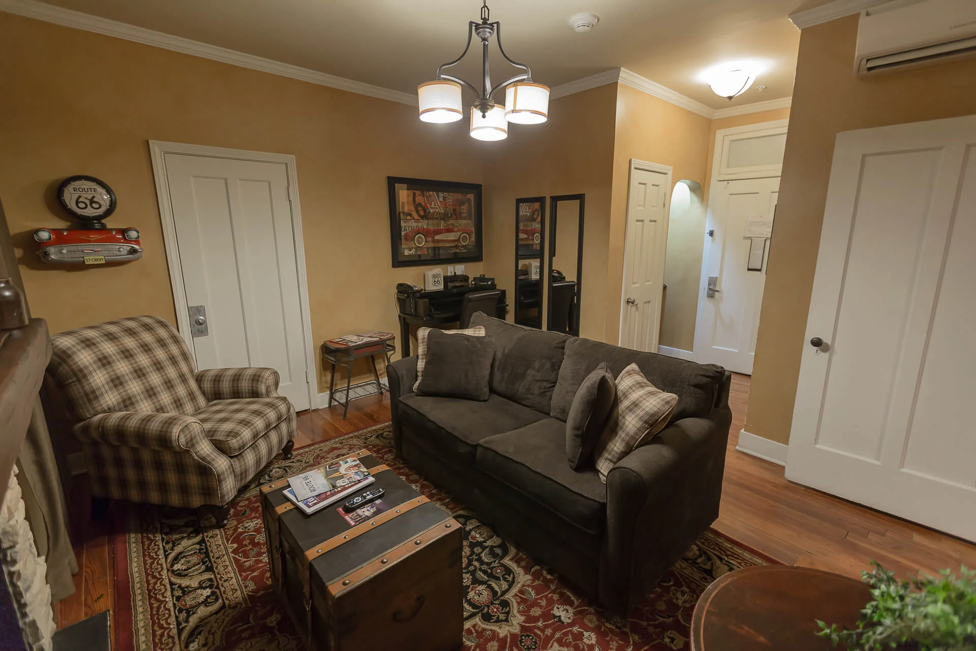 Quarto temático da Rota 66 no The Campbell Hotel/Reprodução