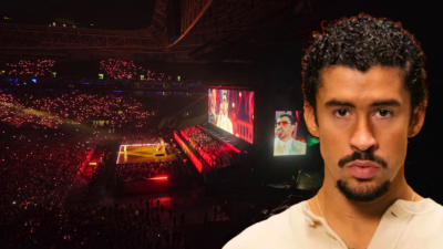 Bad Bunny fez estreia no Brasil com um Allianz Parque lotado em São Paulo nesta sexta-feira (20)