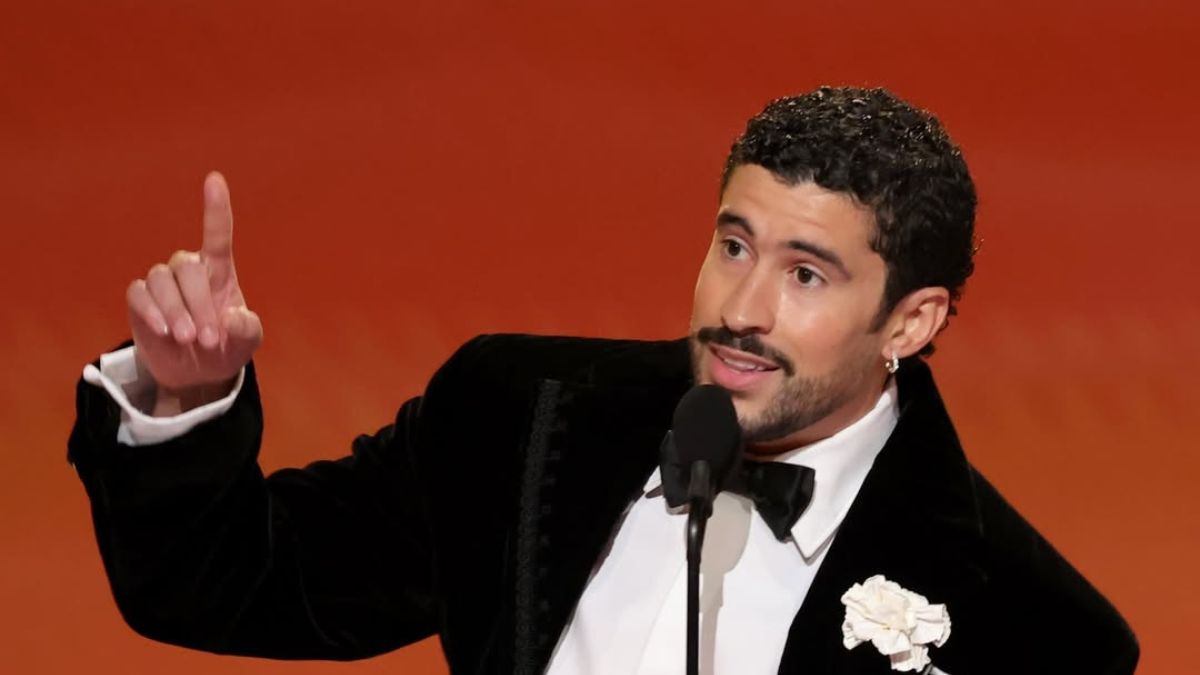 Bad Bunny em discurso no Grammy Awards 2026 - Imagem: Reprodução Instagram Grammys