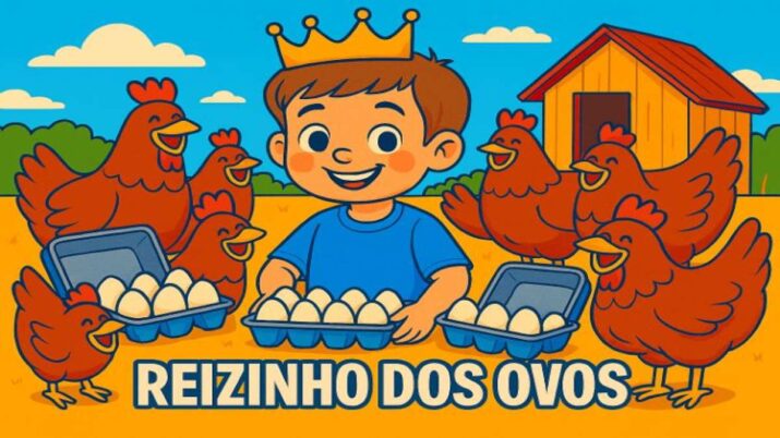 Menino de 6 anos vende ovos para sustentar os estudos.