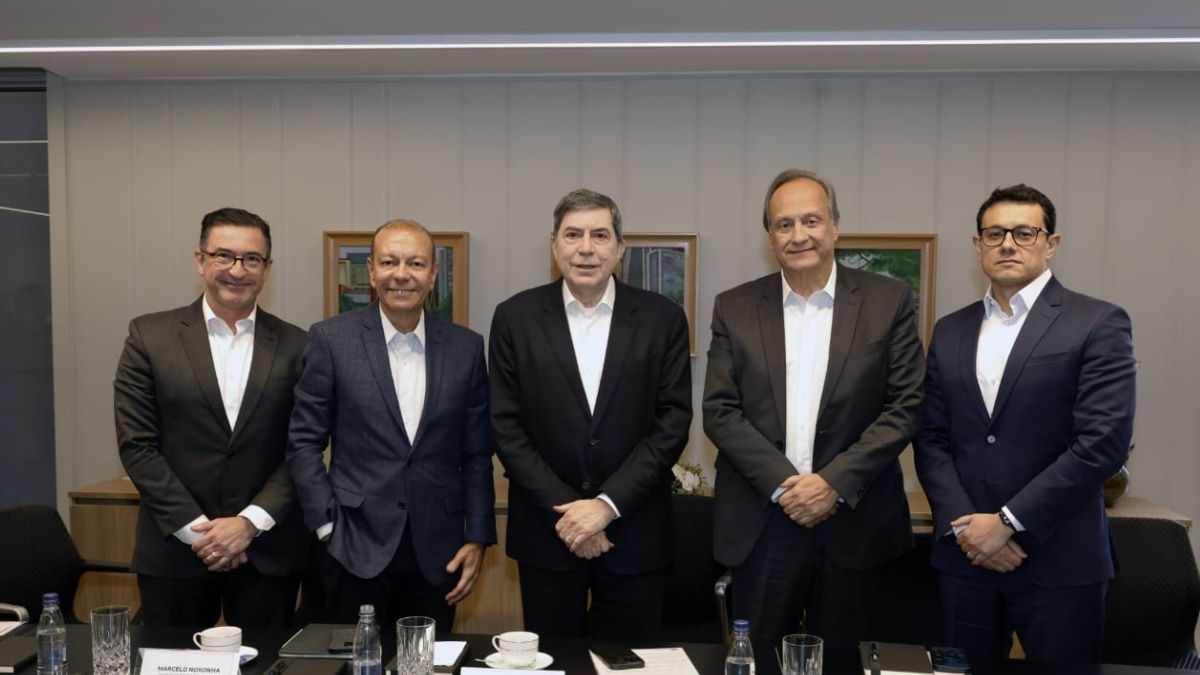 Executivos do Grupo Bradesco em entrevista coletiva de criação da Bradsaúde.