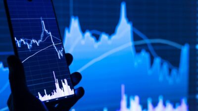 Gráfico de ações, volatilidade