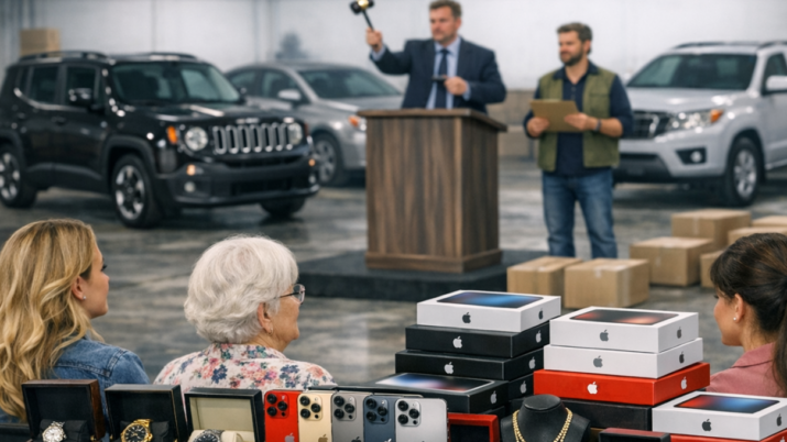 Leilão da Receita Federal terá iPhones por R$ 922 (Imagem gerada por IA)