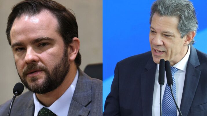 Montagem de fotos de Dario Durigan e Fernando Haddad