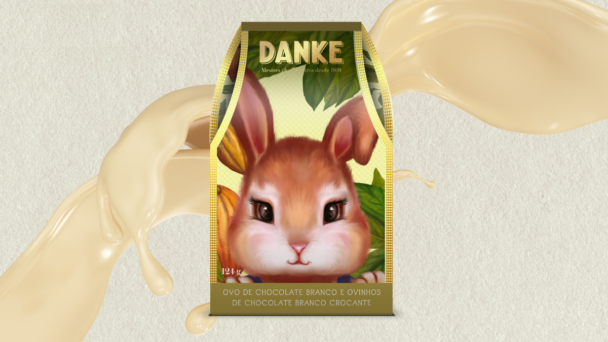 Ovo de Chocolate ao Leite com Recheio de Chocolate Branco Crocante, Danke