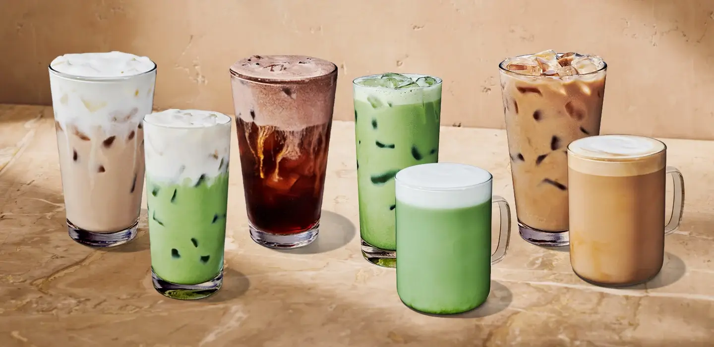 Bebidas proteicas disponíveis no Starbucks - Imagem: Divulgação