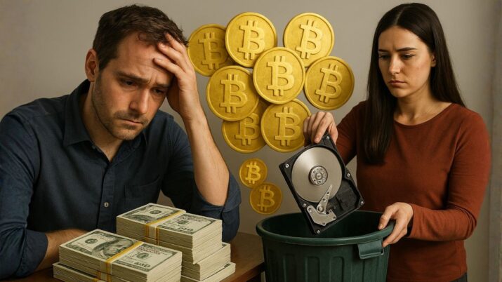 bitcoin btc jogado fora hd milionário