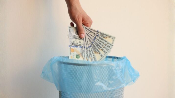 dinheiro no lixo fortunas