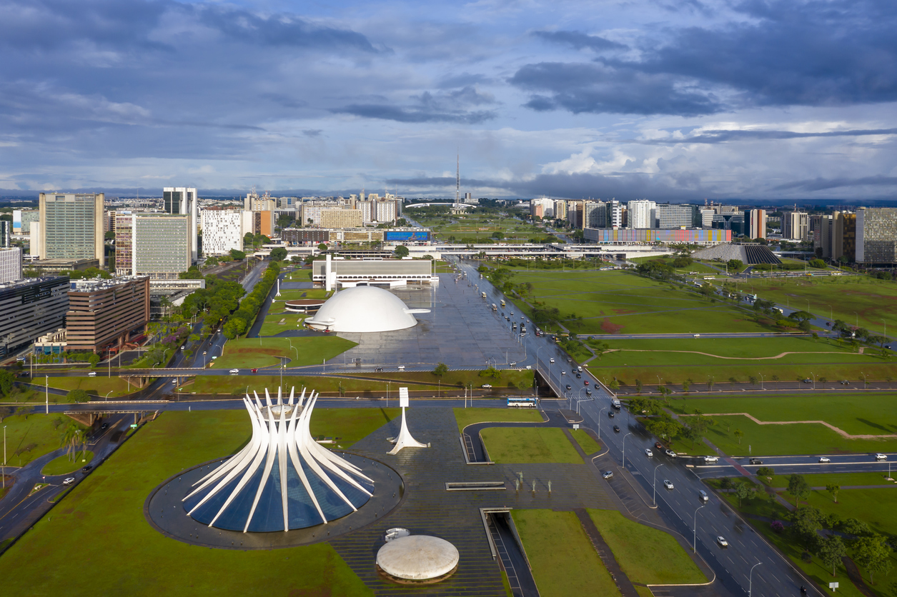 Erich Sacco Metropolitan Cathedral Nossa Senhora Aparecida in the Federal District, Brasilia, Brazil, Architect: Oscar Niemeyer