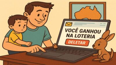 Australiano quase perdeu prêmio milionário na loteria depois de deletar e-mail.