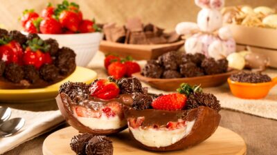 Ovos de chocolate na Páscoa