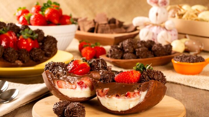 Ovos de chocolate na Páscoa