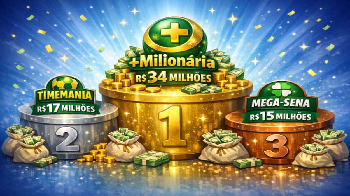 Mega-Sena vuelve al podio con R$ 13 millones en premios