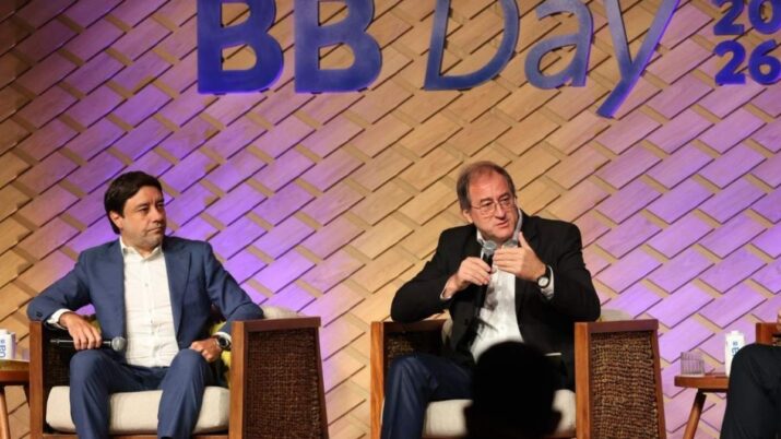 Executivos do Banco do Brasil (BBAS3). À esquerda, Felipe Prince, vice-presidente de Controles Internos e Gestão de Riscos, e, à direita, Gilson Bittencourt, vice-presidente de Agronegócios e Agricultura Familiar