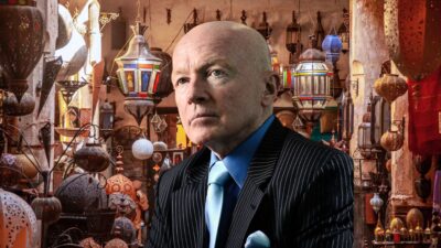 Mark Mobius em um souk em Marrakesh países emergentes