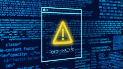 Sistema de computador hackeado