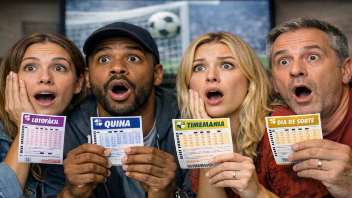 Apostadores da Lotofácil, da Quina, da Dia de Sorte e da Timemania veem a bola bater na trave.
