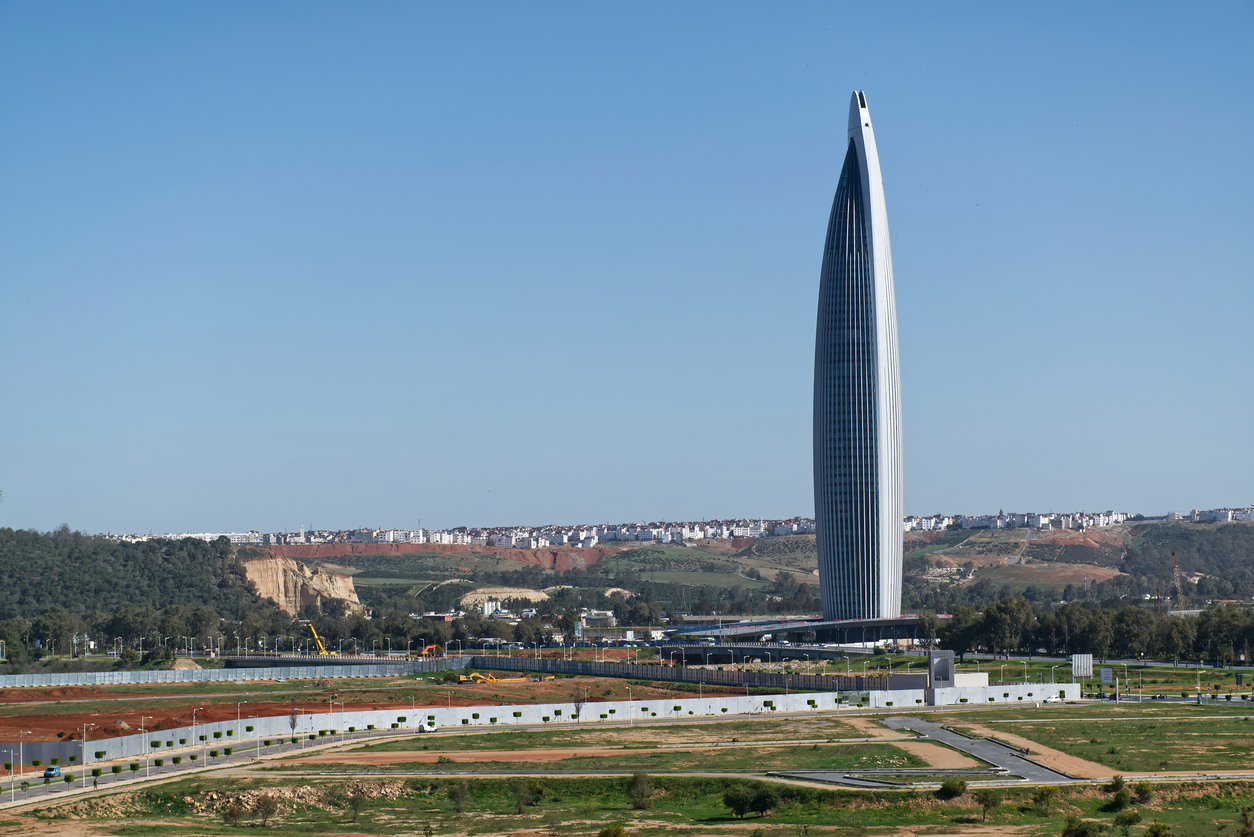 Torre Mohammed VI. Centro de Arranha-Céus. Rabat, Marrocos, África.
