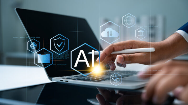AI technology and future innovation, Humans integrate AI into work for efficiency. Machine learning,Deep learning,Big data connectivity drive the next generation of artificial intelligence solutions