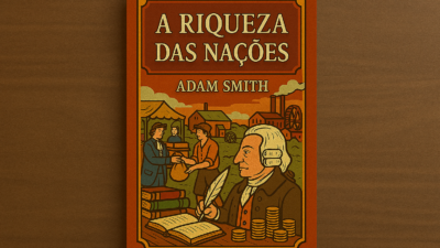 Ilustração do livro clássico e Adam Smith, A Riqueza das Nações