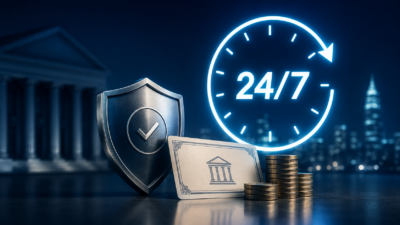 Imagem com um relógio para indicar investimentos que funcionam 24 horas por dia