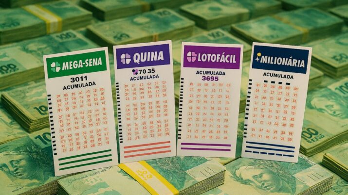Mega-Sena 3011 Quina 7035 Lotofácil 3695