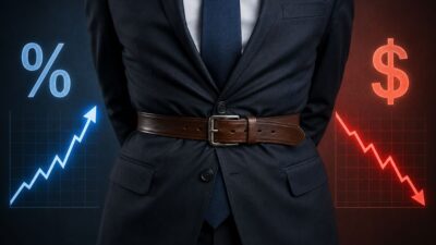 Executivo com cinto apertado, em meio a alta de juros e queda de preços no crédito privado
