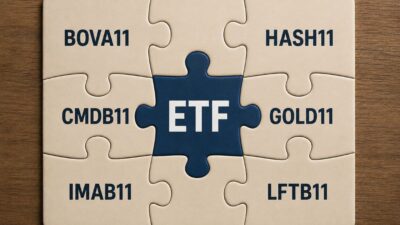 Representação de uma carteira de ETFs como um quebra-cabeça