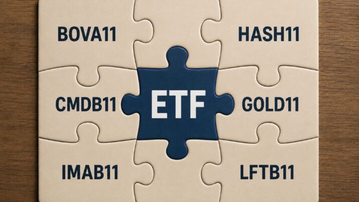 Representação de uma carteira de ETFs como um quebra-cabeça
