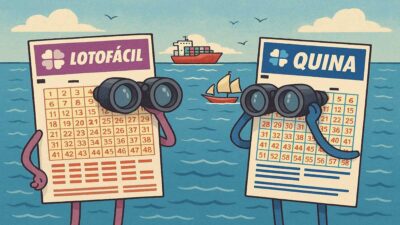 Apostadores da Lotofácil, da Quina e de outras loterias ficam a ver navios. Bilhetes usam binóculos.