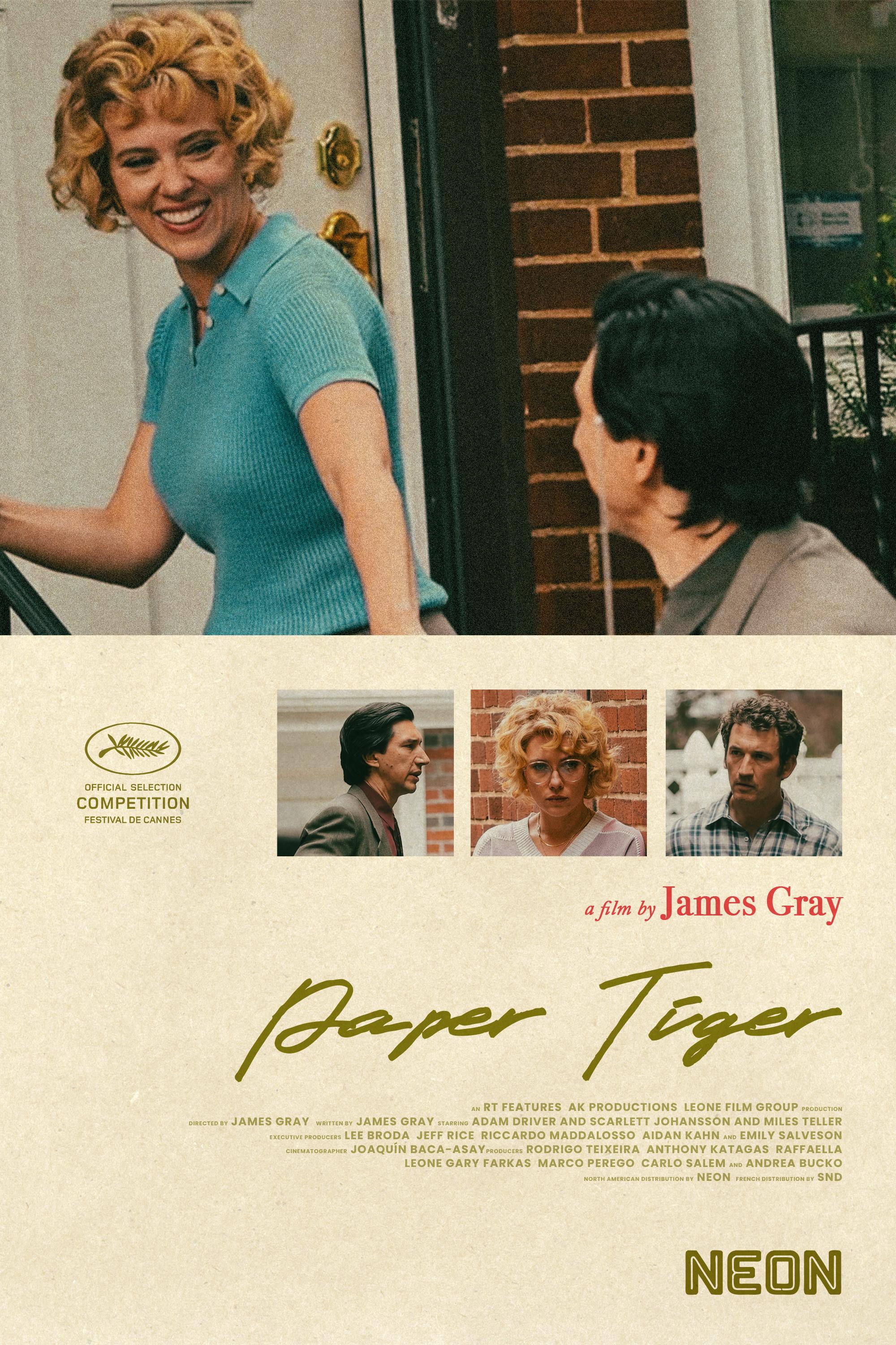 Scarlett Johansson e Adam Driver estrelam "Paper Tiger"