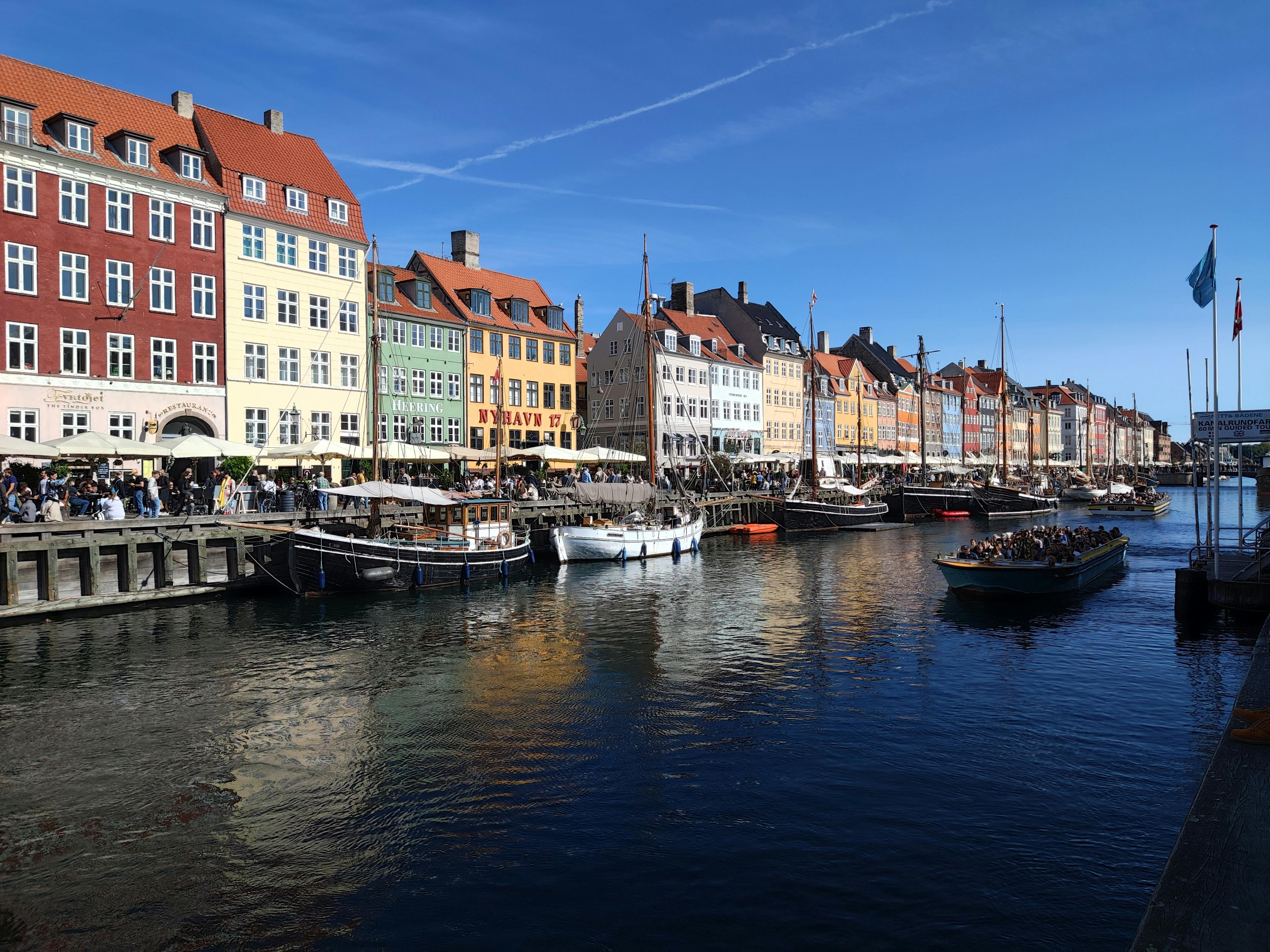 Canal Nyhavn, em Copenhague, na Dinamarca