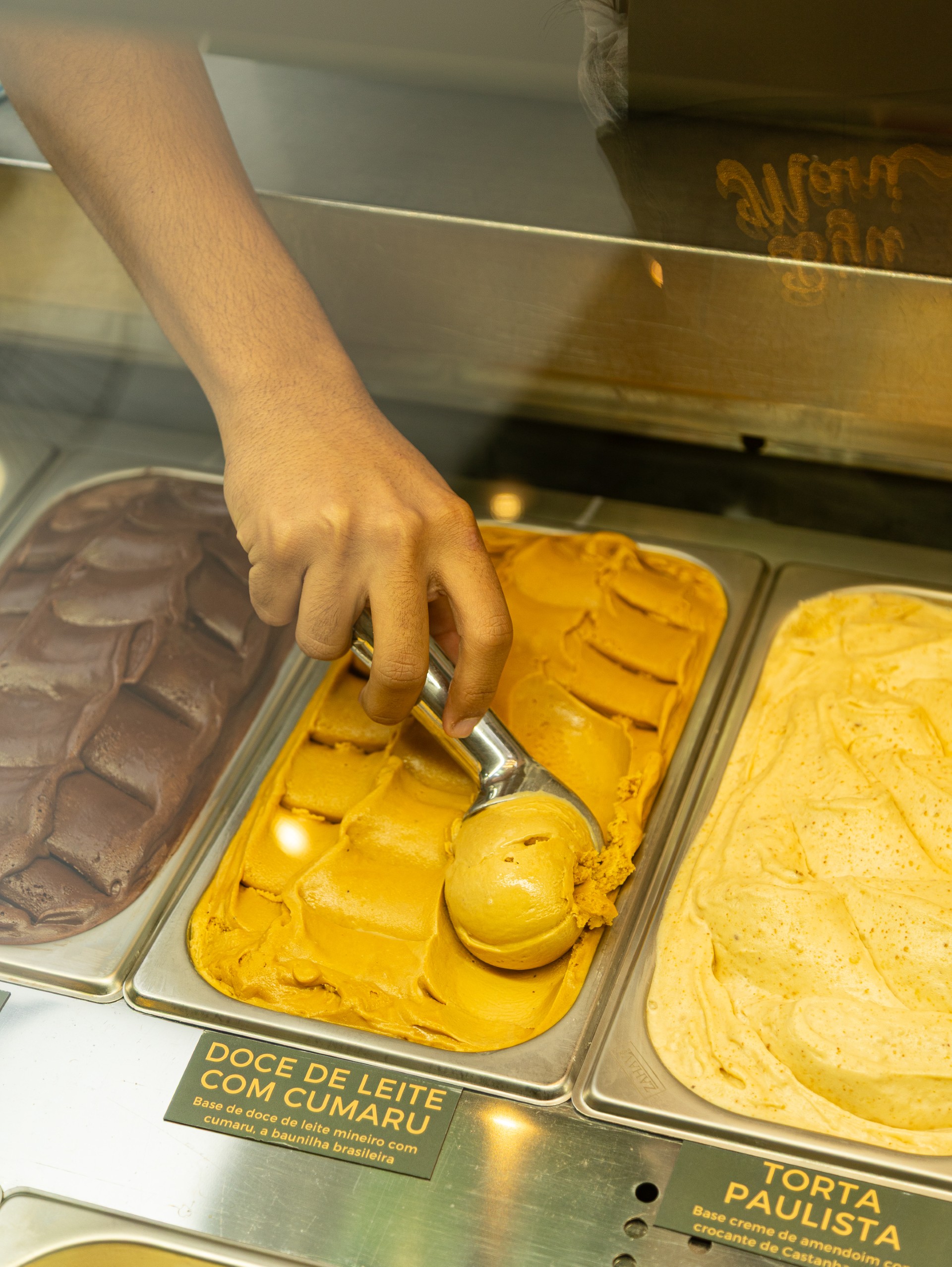 vitrine da sorveteria