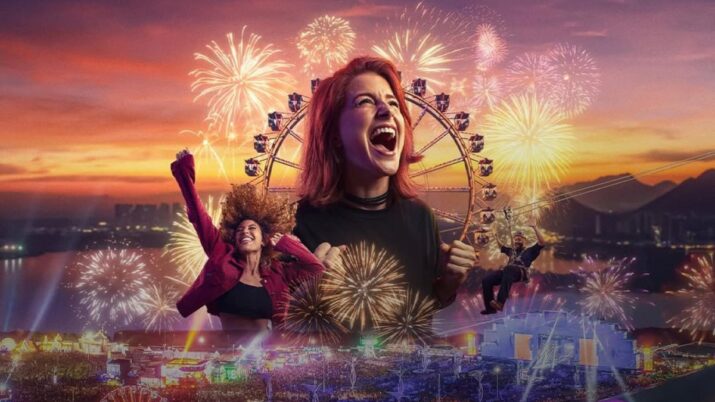 Cartaz representando o rock in rio