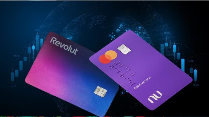 Cartões da Revolut e do Nubank.