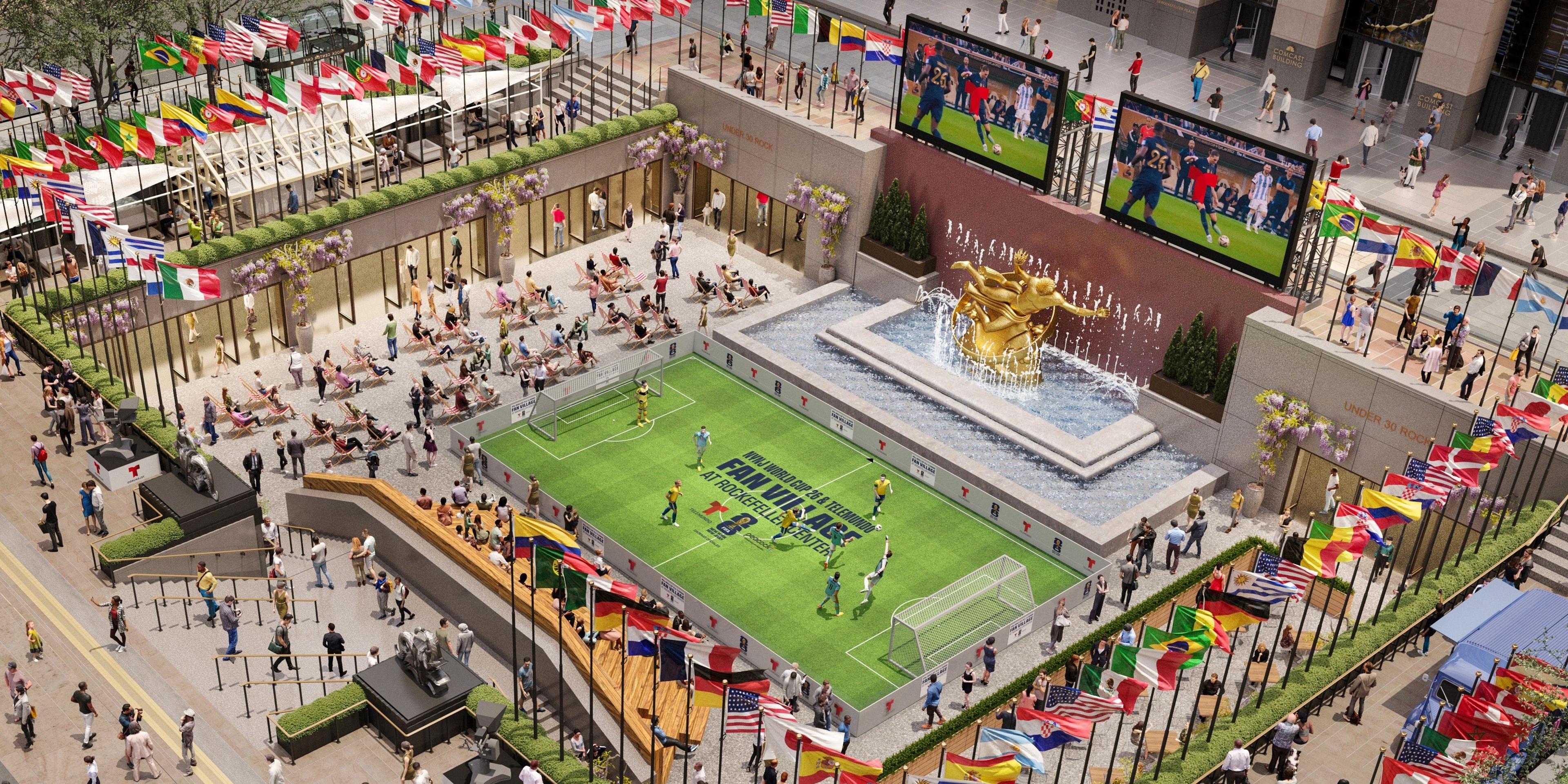 World Cup Fan Village no Rockefeller Center