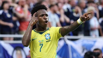 Vini Jr da seleção brasileira na copa do mundo 2026 na partida contra a escócia dia 24 de junho. foto divulgação fifa