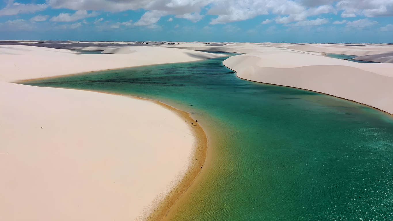 Horizonte dos Lençóis Maranhenses em Atins no Maranhão, Brasi