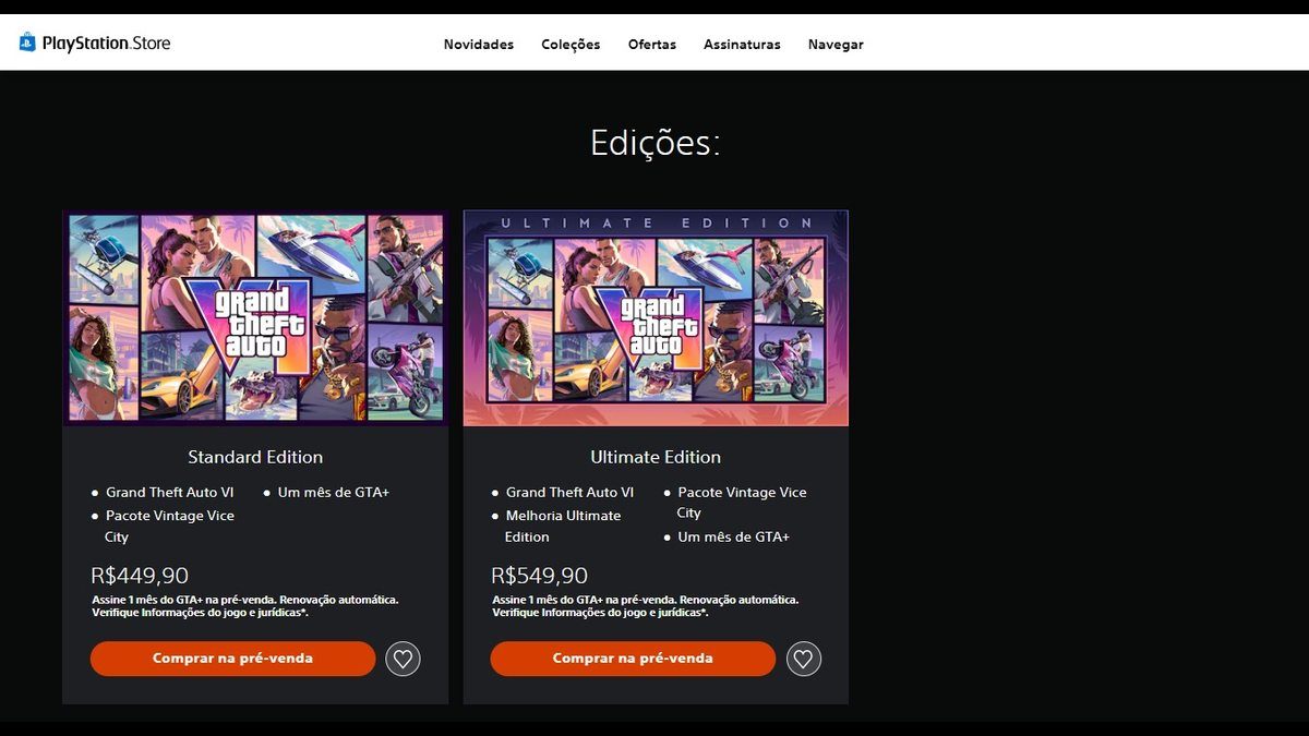 GTA 6 na PS Store