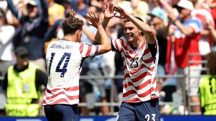 Time dos Estados Unidos Comemorando