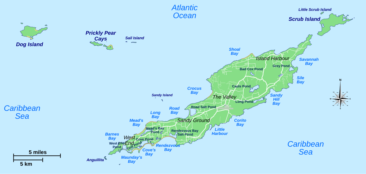 Mapa de Anguilla