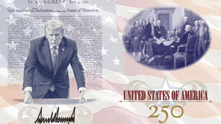 Trump estampa passaporte comemorativo dos 250 anos da independência dos EUA