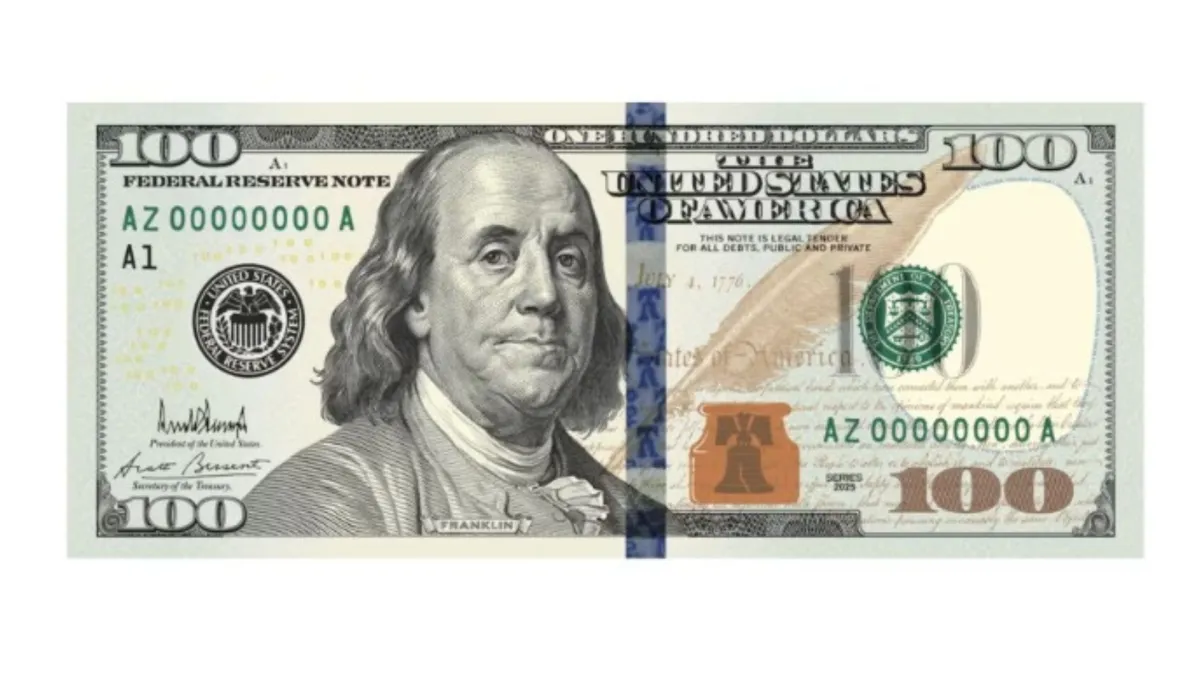 Cédula de US$ 100 com assinatura de Donald Trump -