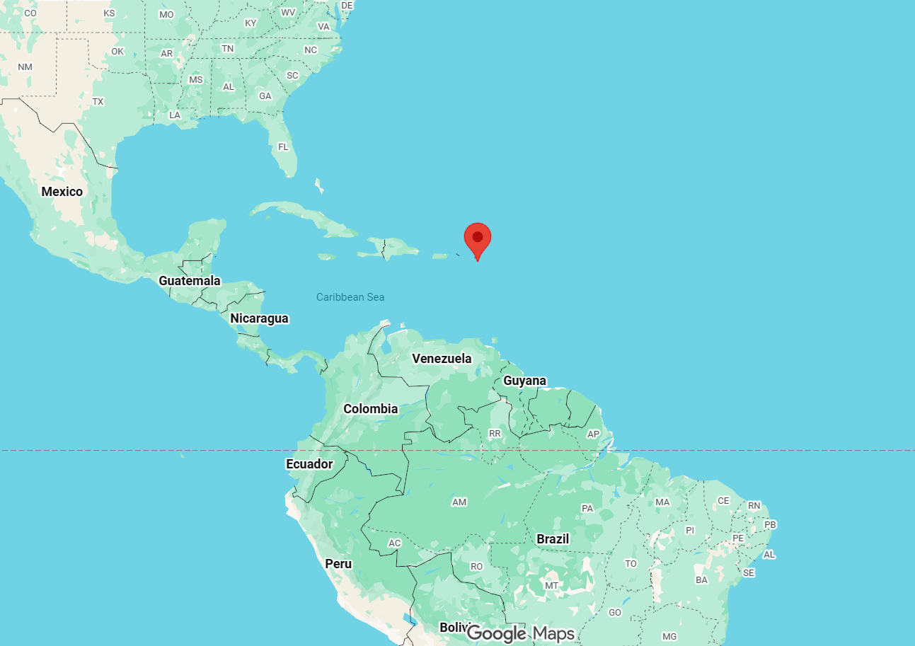 St. Barth fica localizado no Caribe