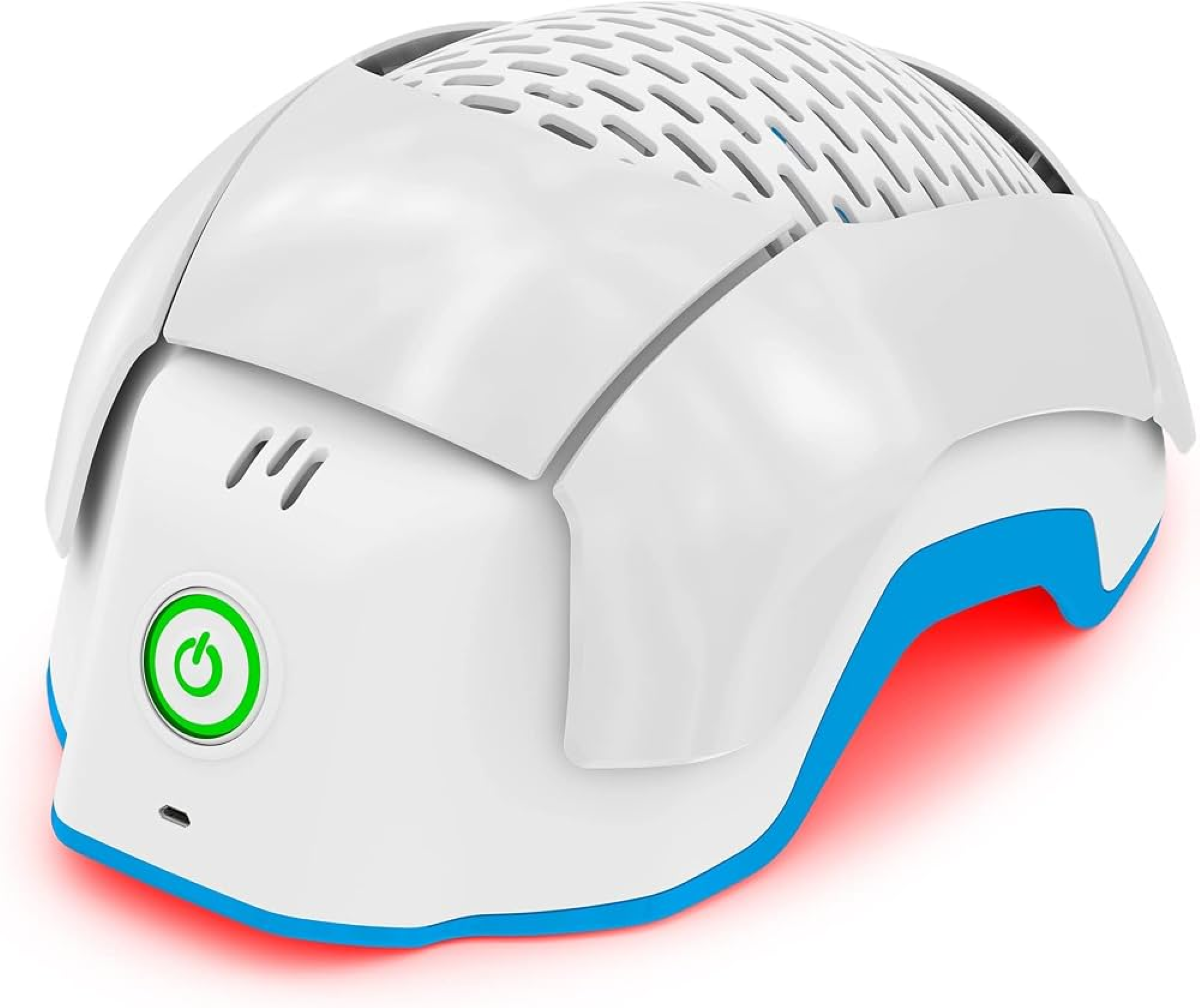 capacete de laser em fundo branco