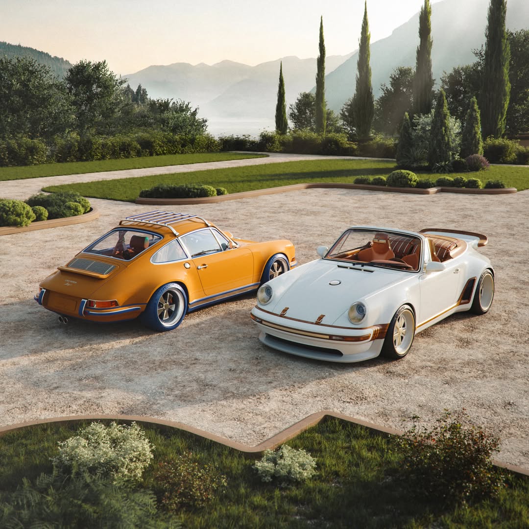 Porches 911 Classic e Turbo foram personalizados pela Singer e Louis Vuitton