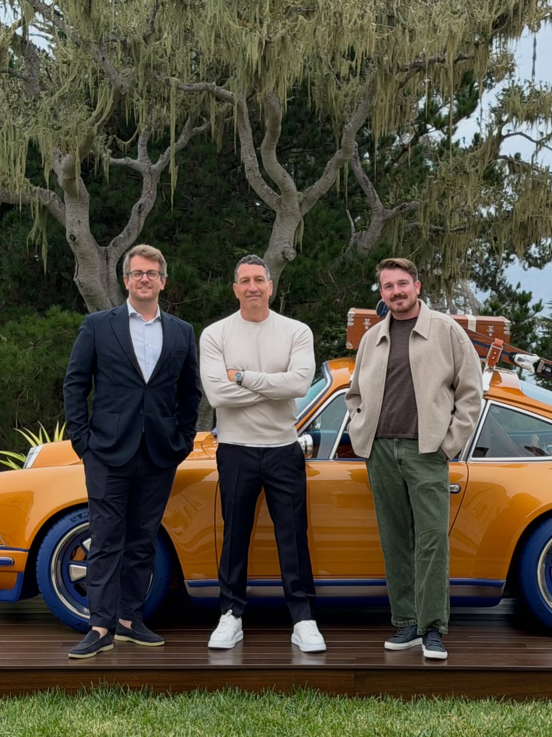 Theotime Lefevre (Marketing Mananger da Louis Vuitton), Mazen Fawaz (Chief Strategy Officer da Louis Vuitton) e Octave Chany (Project Lead Designer na Singer)